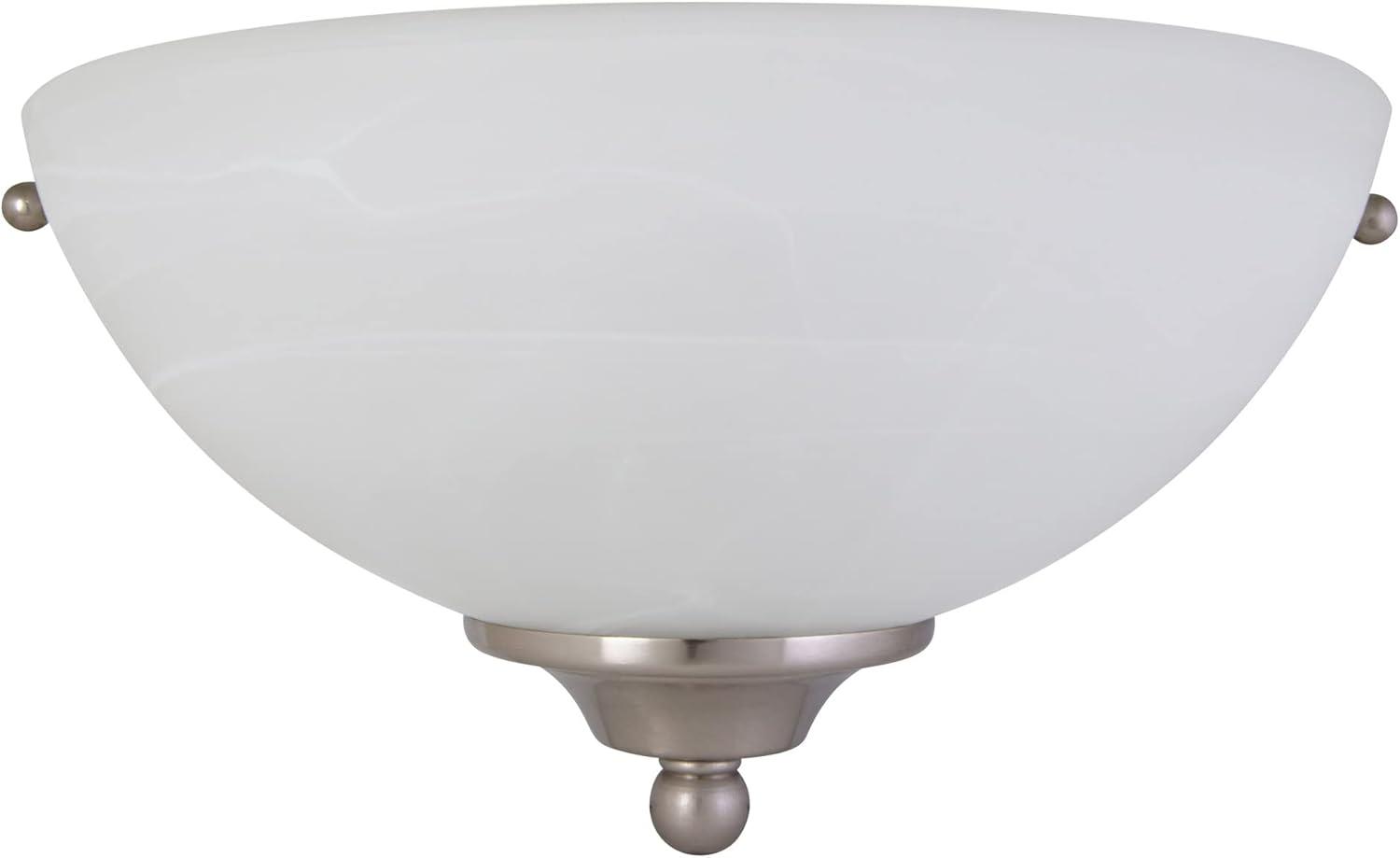 Satin Nickel Glass Oval Wall Sconce with Dimmable Touch Control