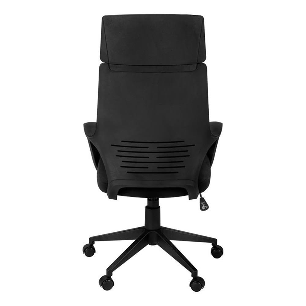 Monarch Specialties Office Chair Adjustable Height Swivel Ergonomic Armrests Computer Desk Work Metal Fabric White Grey Contemporary Modern