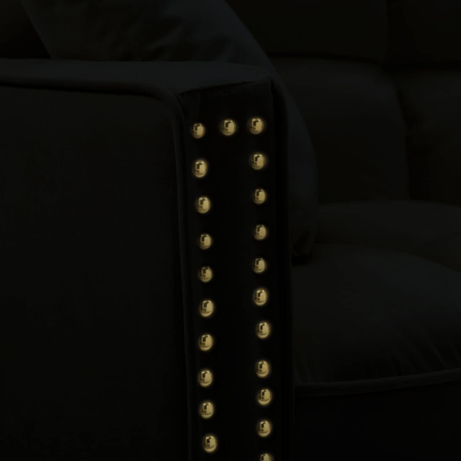 Eafurn Velvet Upholstery Convertible Sleeper Sofa Bed with Reversible Chaise,L Shaped Sectional Couch w/Reclining Backrest and 2 Pillows,Comfy Corner Sofa & Coues for Living Room Furniture Sets