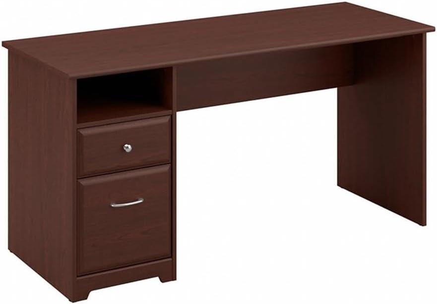 Bush Furniture Cabot 60" Computer Desk with Storage, Harvest Cherry