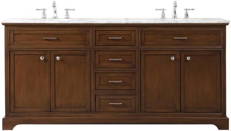 Birch Lane™ Hermes 72'' Double Bathroom Vanity with Marble Top