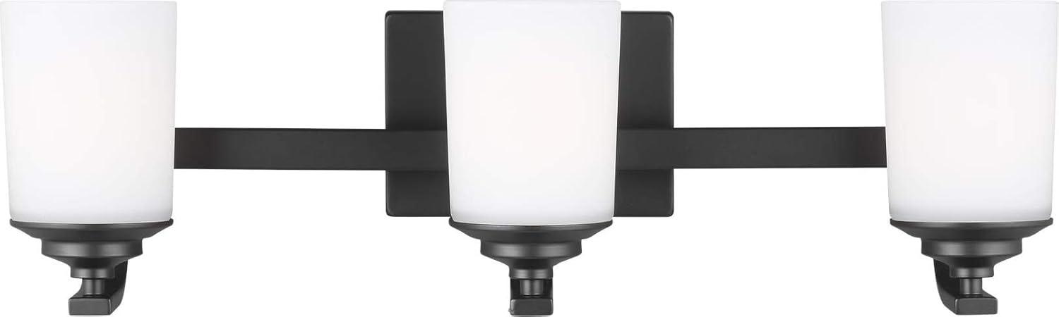 Midnight Black 3-Light Wall Bath Vanity Fixture