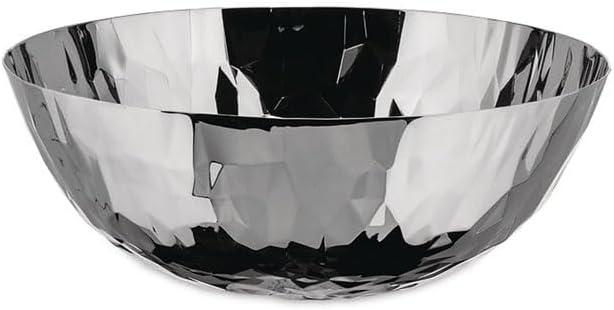 Alessi "Joy n11" Round Basket in 18/10 Stainless Steel Mirror Polished, Silver