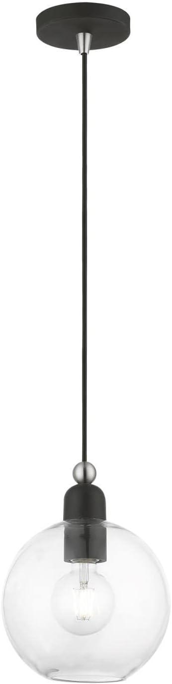 Livex Lighting Downtown 1 - Light Pendant in  Black/Brushed Nickel