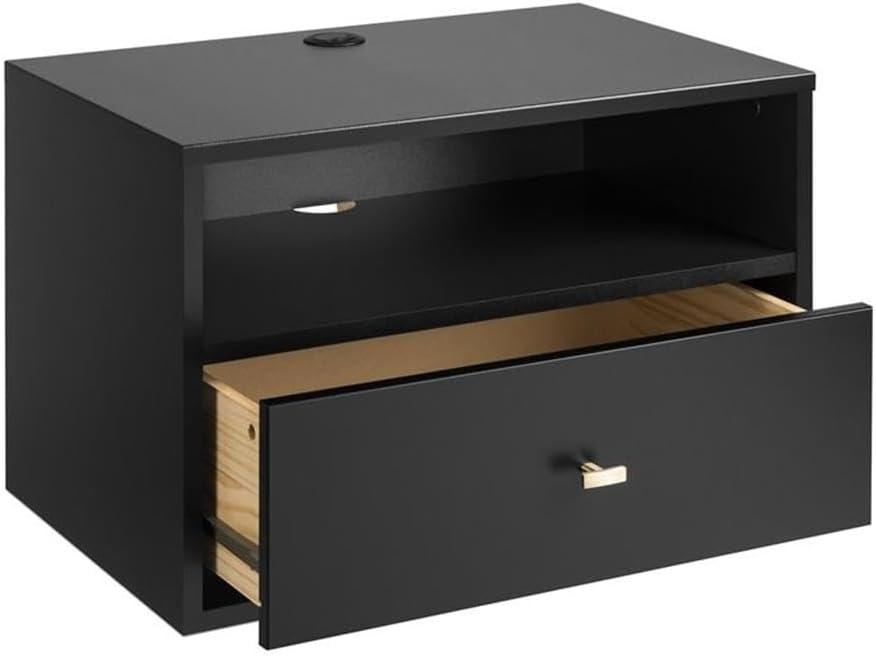 Floating 1 Drawer Nightstand with Open Shelf - Prepac