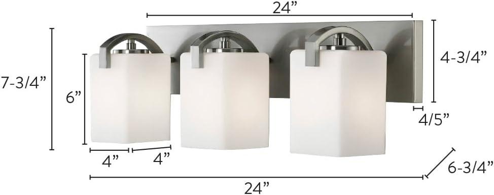 Palmer 3-Light Brushed Nickel Bath Light