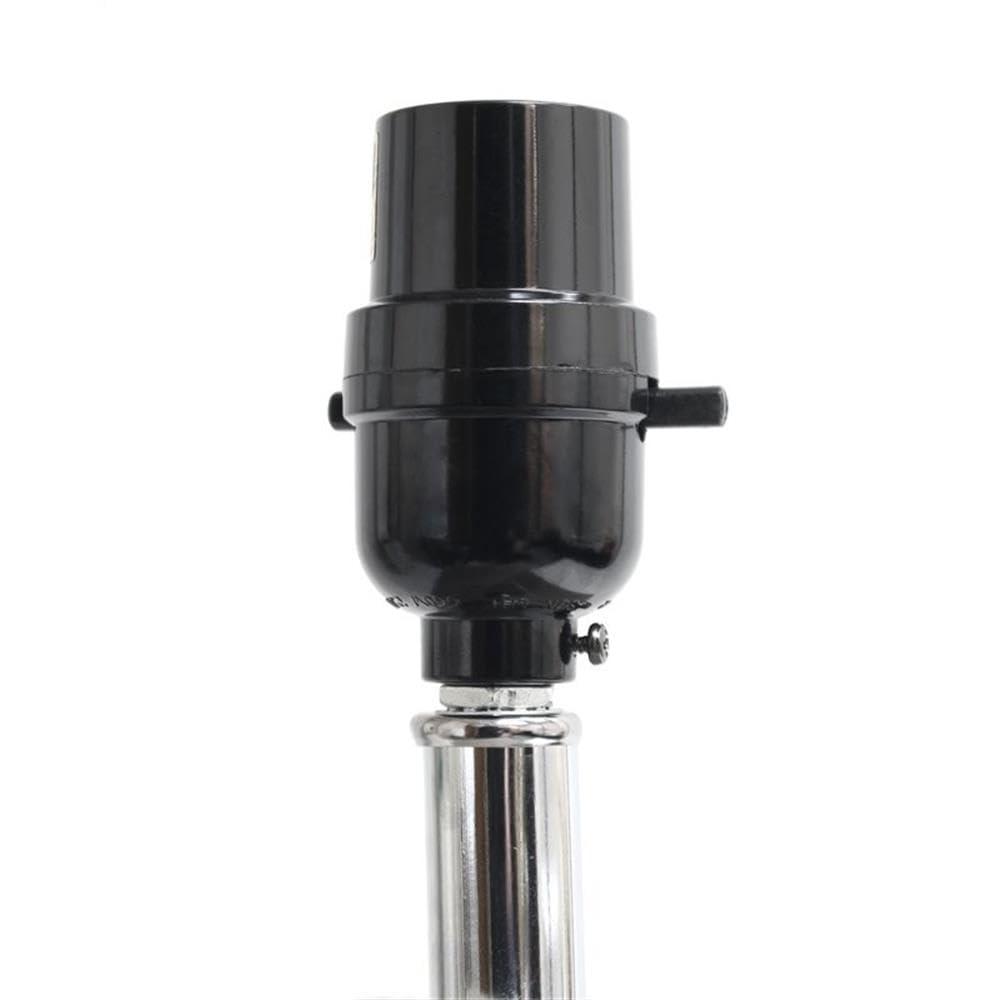 Lalia Home 21" Lexington Leather Base Modern Home Decor Bedside Table Lamp with USB Charging Port White : Fabric Shade