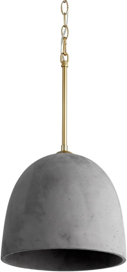 1 Light Pendant-Aged Brass/Dark Gray Finish    -Traditional Installation Oxygen Lighting 3-641-1540