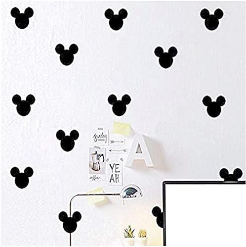 HORNO Cartoon Wall Sticker,Cute Animal Wall Art Easy Removable(Black)