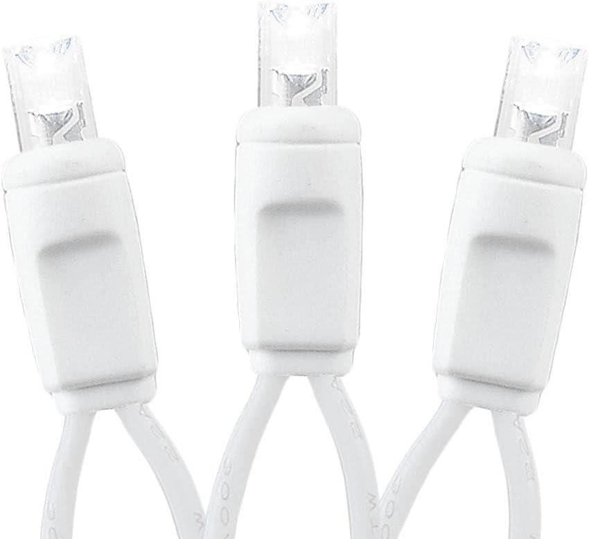 Novelty Lights 10 Light Pure White LED Christmas Craft Mini Light Set (White Wire, 5 Feet)