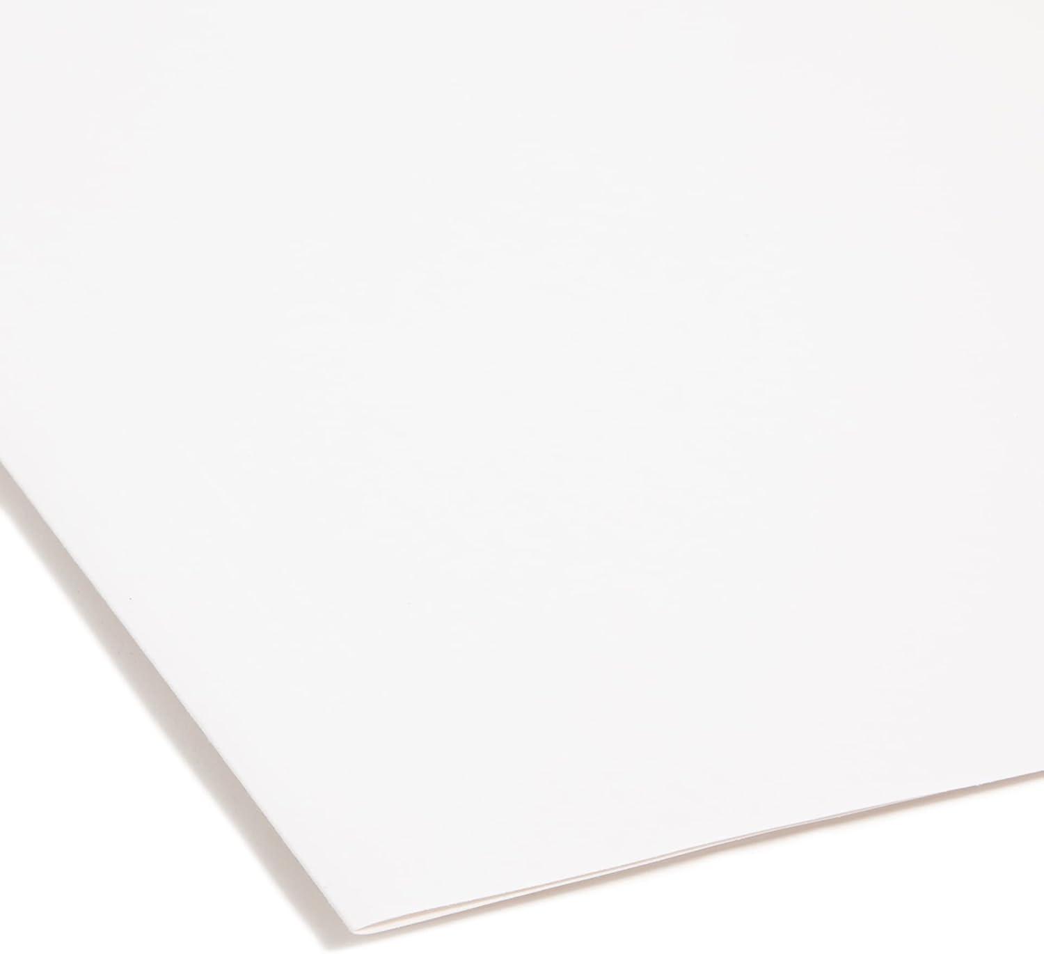 White Heavy-Duty Letter Size Hanging File Folders with Built-In Tabs