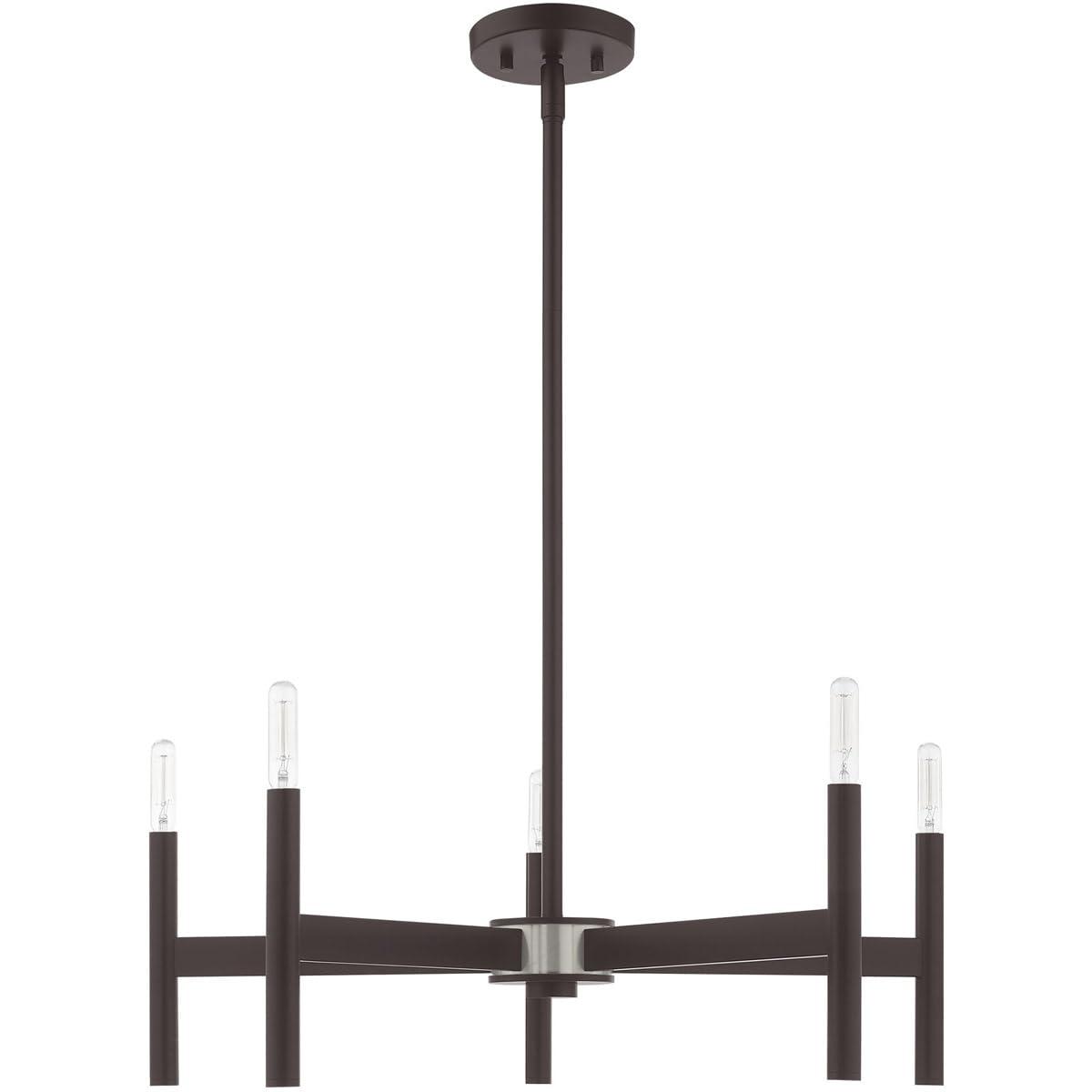 Livex Lighting Copenhagen 5 - Light Chandelier in  Bronze