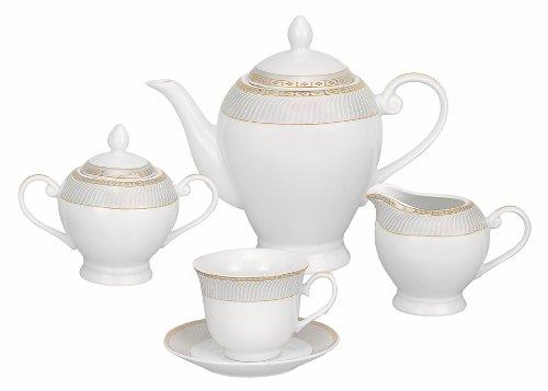 Lorren Home Trends 57 Piece Porcelain China Dinnerware Set - Service for 8