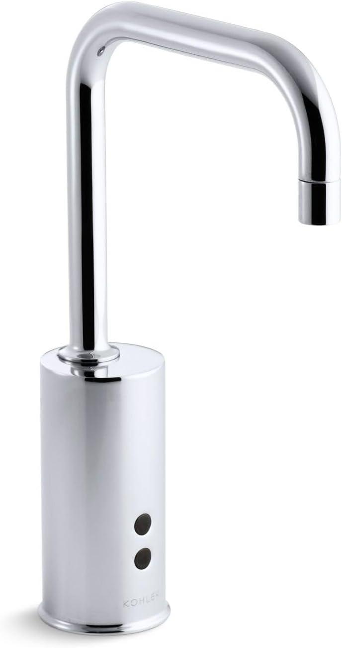Gooseneck Single-Hole Touchless Hybrid Energy Cell-Powered Commercial Faucet with Insight Technology