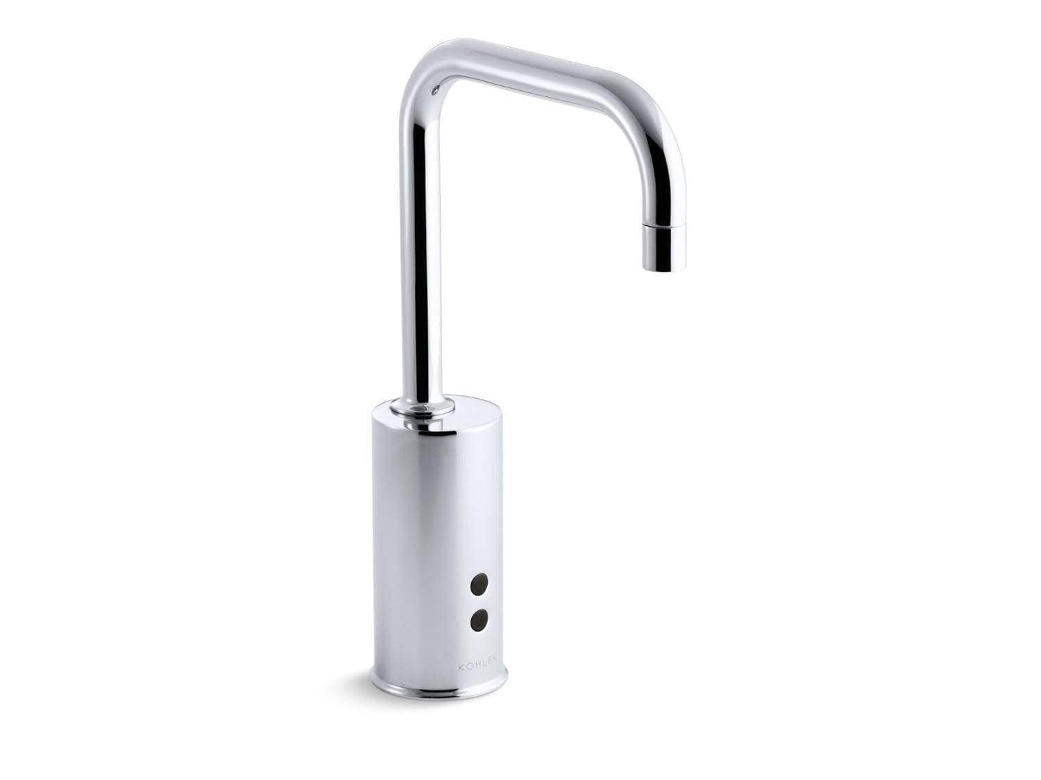 Gooseneck Single-Hole Touchless Hybrid Energy Cell-Powered Commercial Faucet with Insight Technology