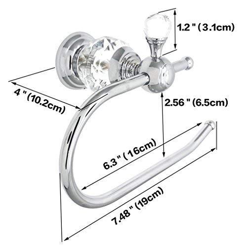 Crystal Series Polished Chrome Brass Toilet Paper Holder