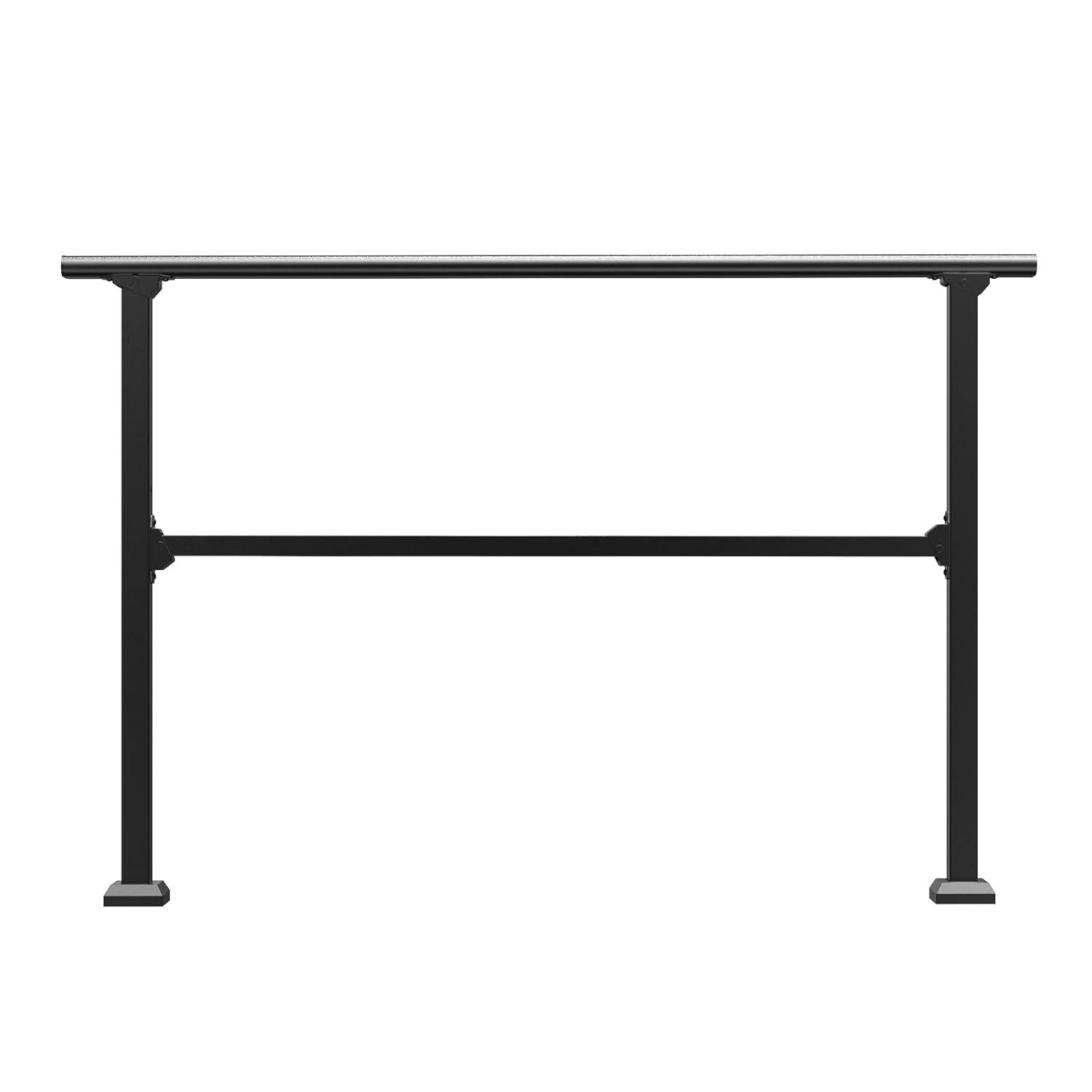 VEVOR 4-5 Handrails for Outdoor for Seniors Porch Deck Black Square Tube Steel