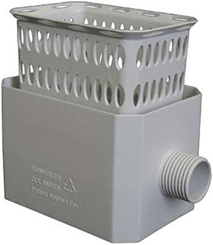White PVC Rainwater Colander for Downspouts