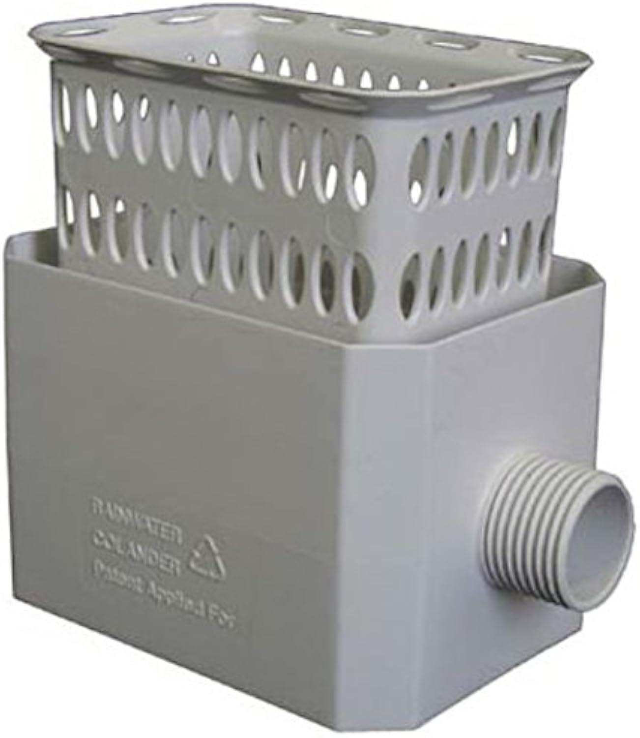 White PVC Rainwater Colander for Downspouts