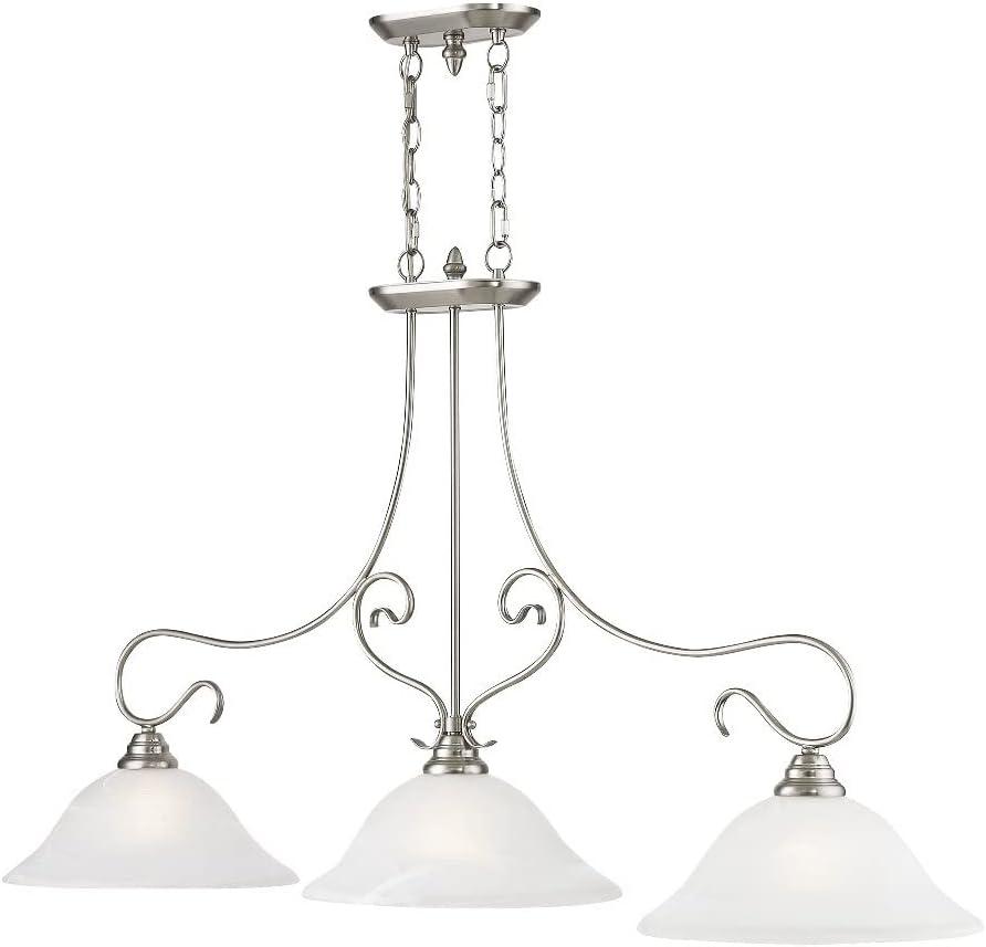 Livex Lighting Coronado 3 - Light Island Pendant Light in  Brushed Nickel