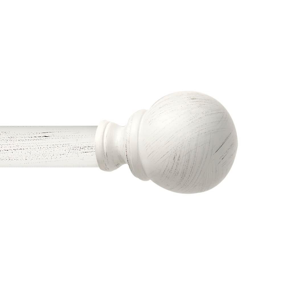 120"x66" Adjustable Sphere Curtain Rod & Finial Set Matte Bronze: 120 Inch, Iron, Single Rod, Exclusive Home