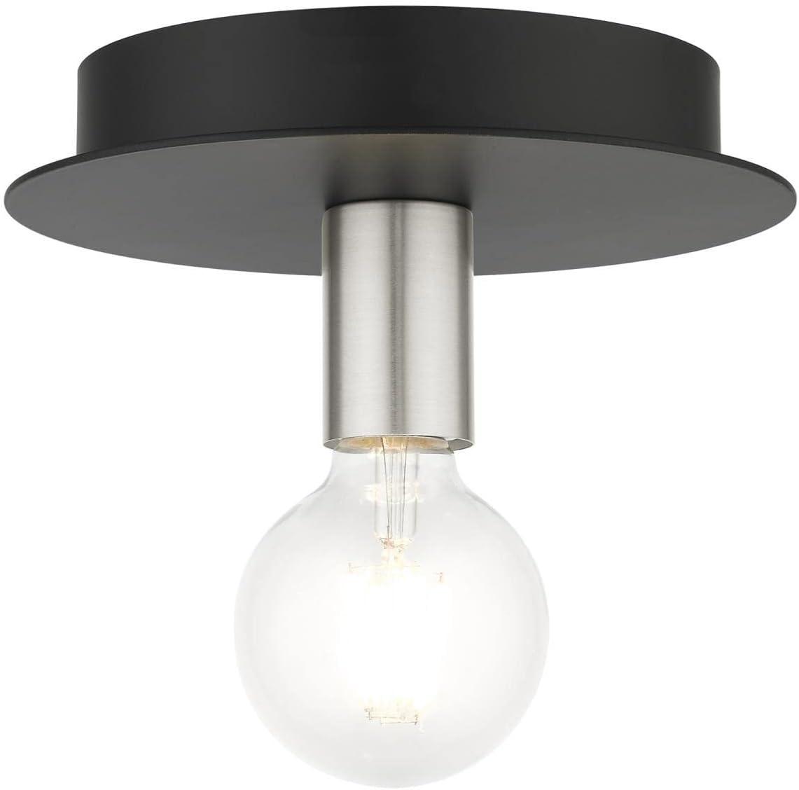 Livex Lighting Hillview 1 - Light Flush Mount in  Black