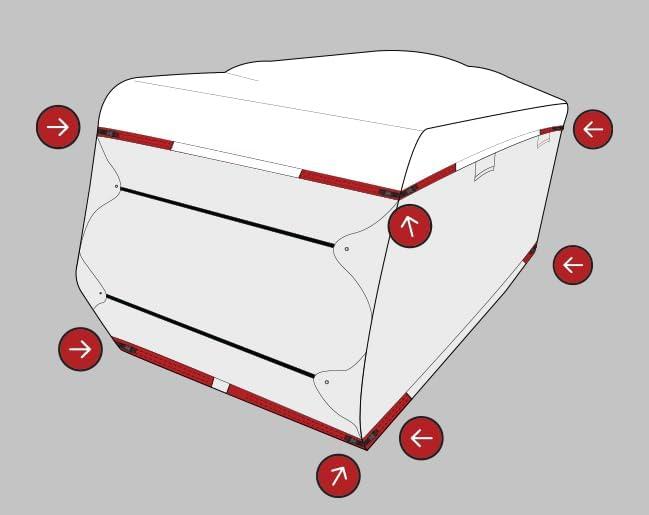 ADCO 36844 Designer Series Olefin HD Travel Trailer Cover 26' 1" - 28' 6", Gray/White
