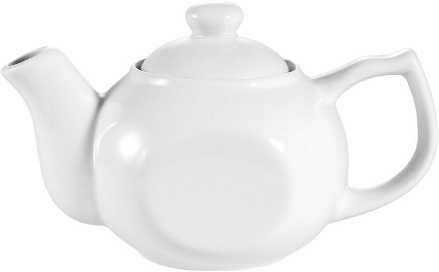 Super White Porcelain 10-Ounce Teapot with Raised Lid