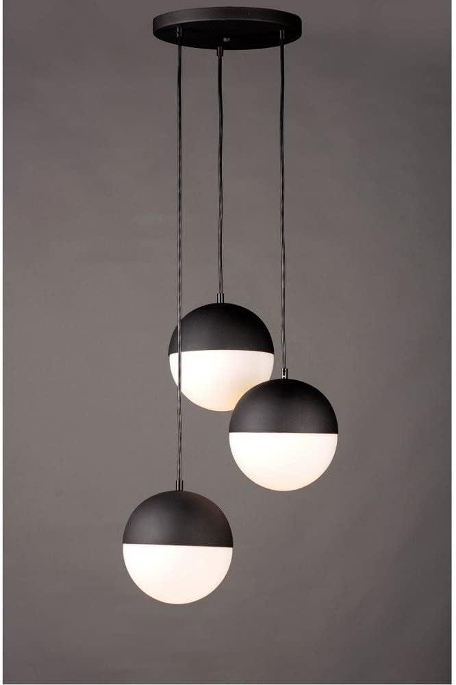ET2 Lighting Half Moon 3 - Light Pendant in  Black
