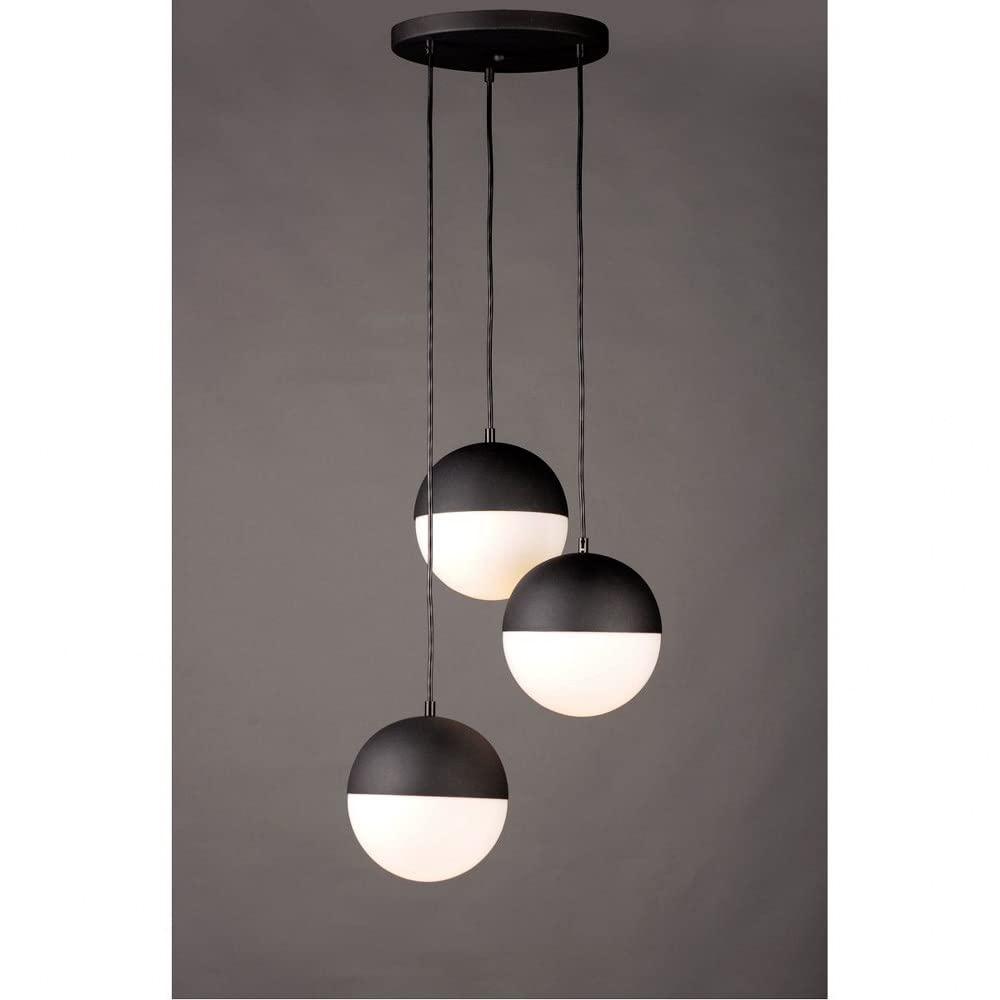 ET2 Lighting Half Moon 3 - Light Pendant in  Black