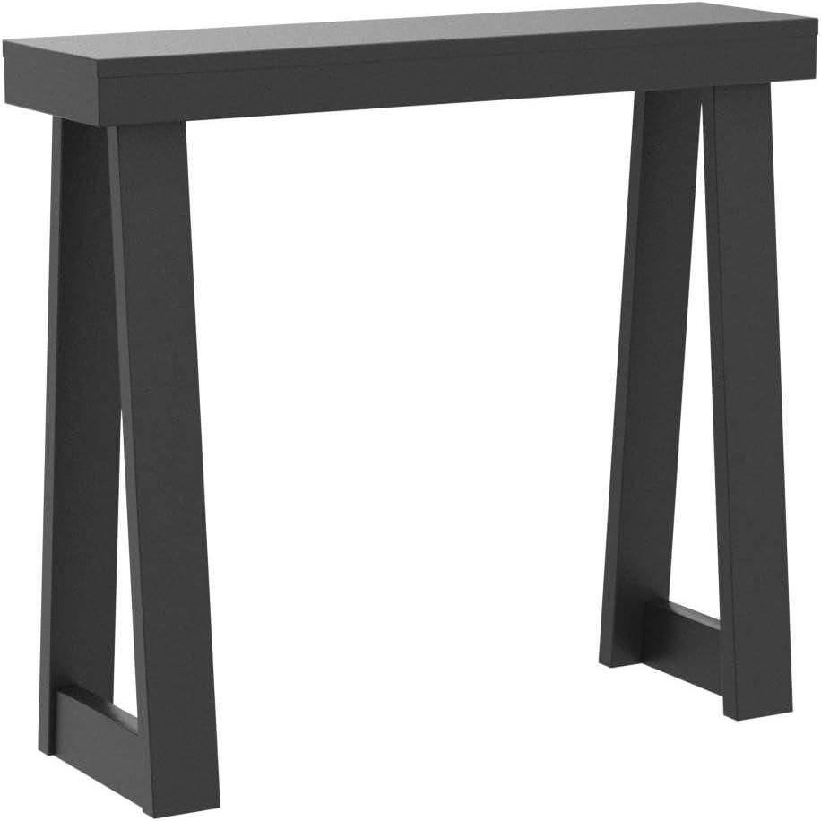 Plank+Beam 36” Solid Wood Console Table, Classic Farmhouse Style Sofa Table, Narrow Entryway Table for Hallway, Walnut