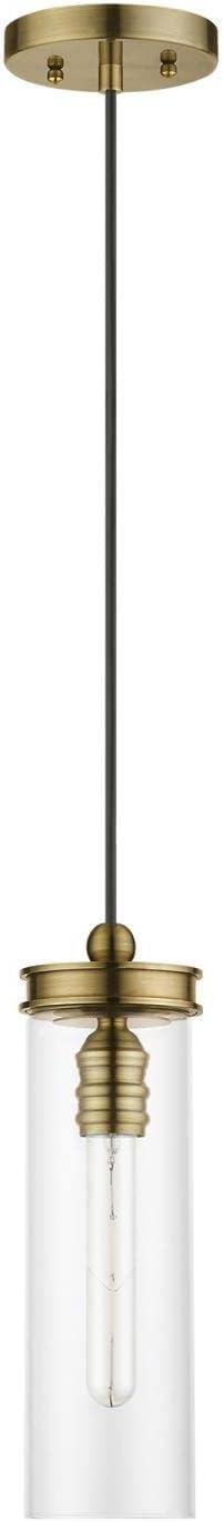 Livex Lighting Devoe 1 - Light Pendant in  Antique Brass