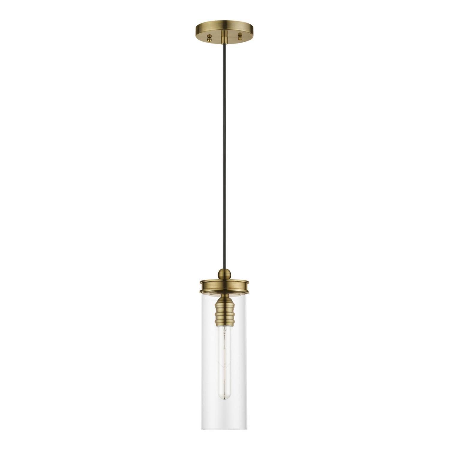 Livex Lighting Devoe 1 - Light Pendant in  Antique Brass