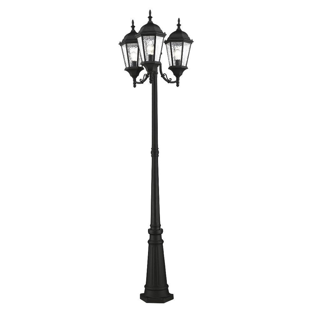 Livex Lighting Hamilton 3 - Light Post Light in  Textured Black