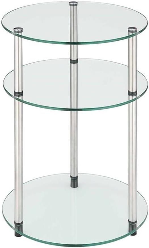 Convenience Concepts Designs2Go No Tools 3 Tier Round Table, Multiple Finishes