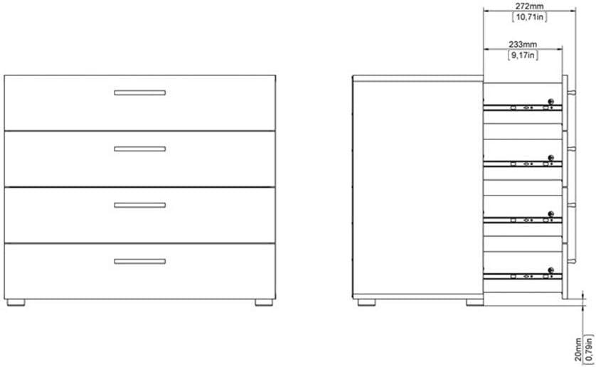 Jantz 4 Drawer 31.57'' W Dresser