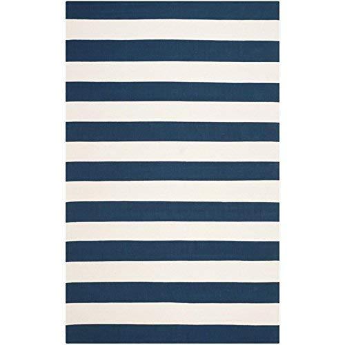 Montauk MTK712 Hand Woven Indoor Area Rug - Navy/Ivory - 5'x8' - Safavieh
