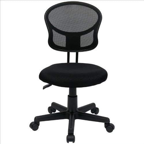 OSP Home Furnishings Mesh Task Chair in Black Fabric