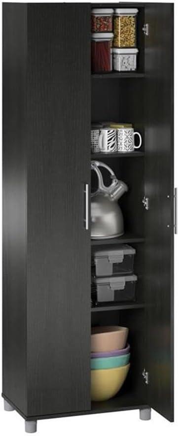 Camberly 24" Utility Storage Cabinet, Black Oak