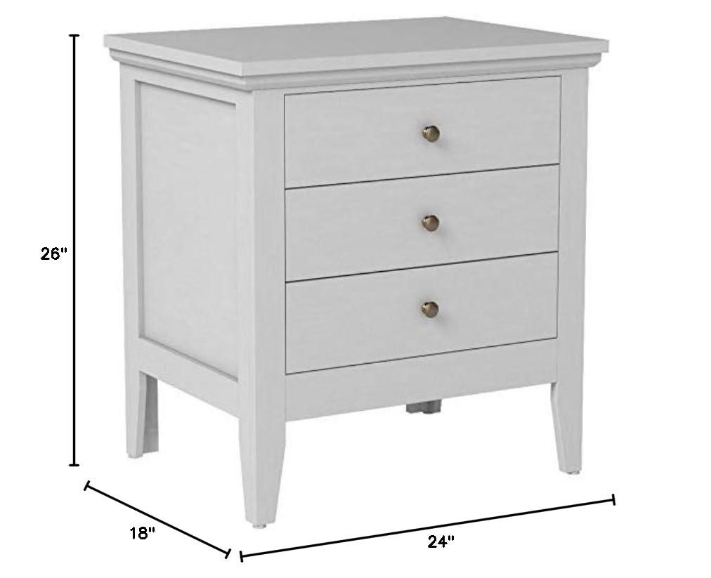 Hammond 3 - Drawer Nightstand Bed Side Table Wood Nightstand Small Bedside Table And Dresser