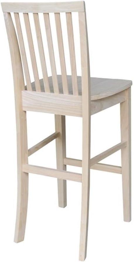 Mission Slat Back Counter Height Barstool Unfinished - International Concepts