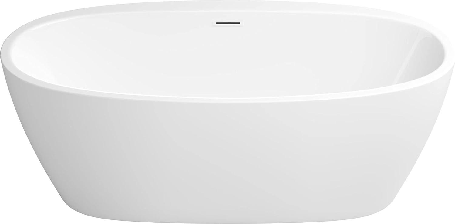 67'' x 31.5'' Freestanding Soaking Acrylic Bathtub