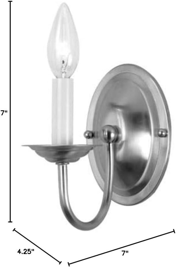 Livex Lighting Home Basics 1 - Light Wall Light in  Brushed Nickel