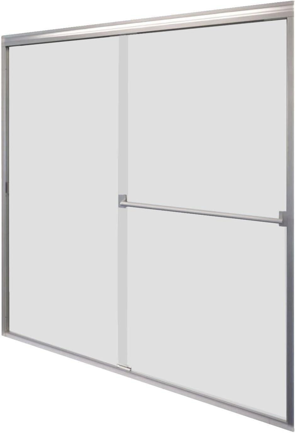 40" W x 44'' W x 65.5" H Semi-Frameless Shower Door