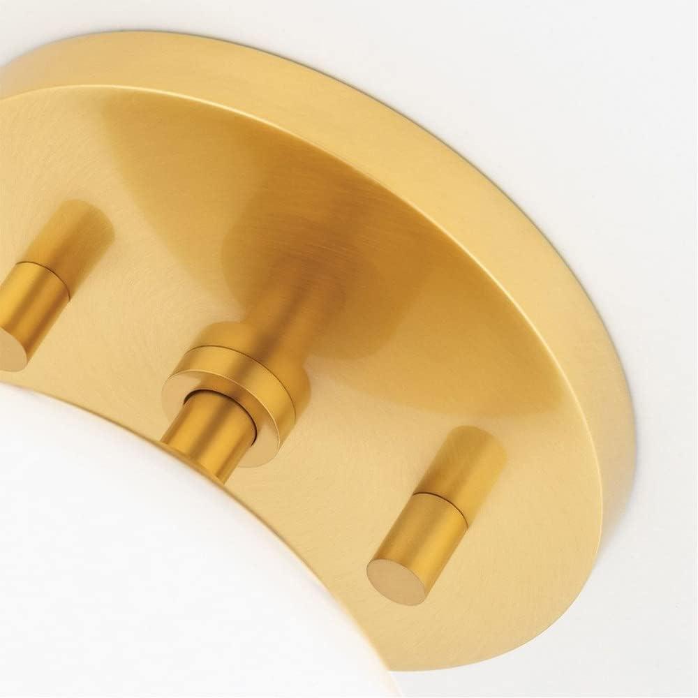 Mitzi Stella 1 - Light Semi-Flush Mount in  Aged Brass White Shade