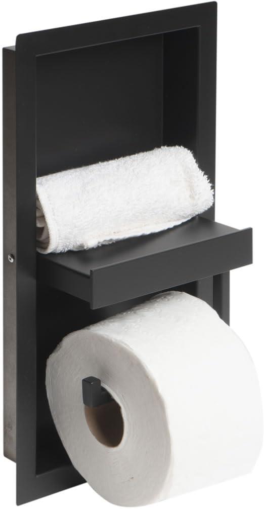 PVD Stainless Steel Recessed Toilet Paper Holder / Bathroom Niche