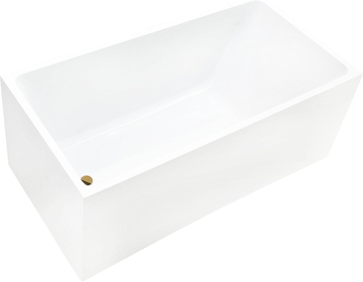 47" x 29" Freestanding Soaking Acrylic Bathtub