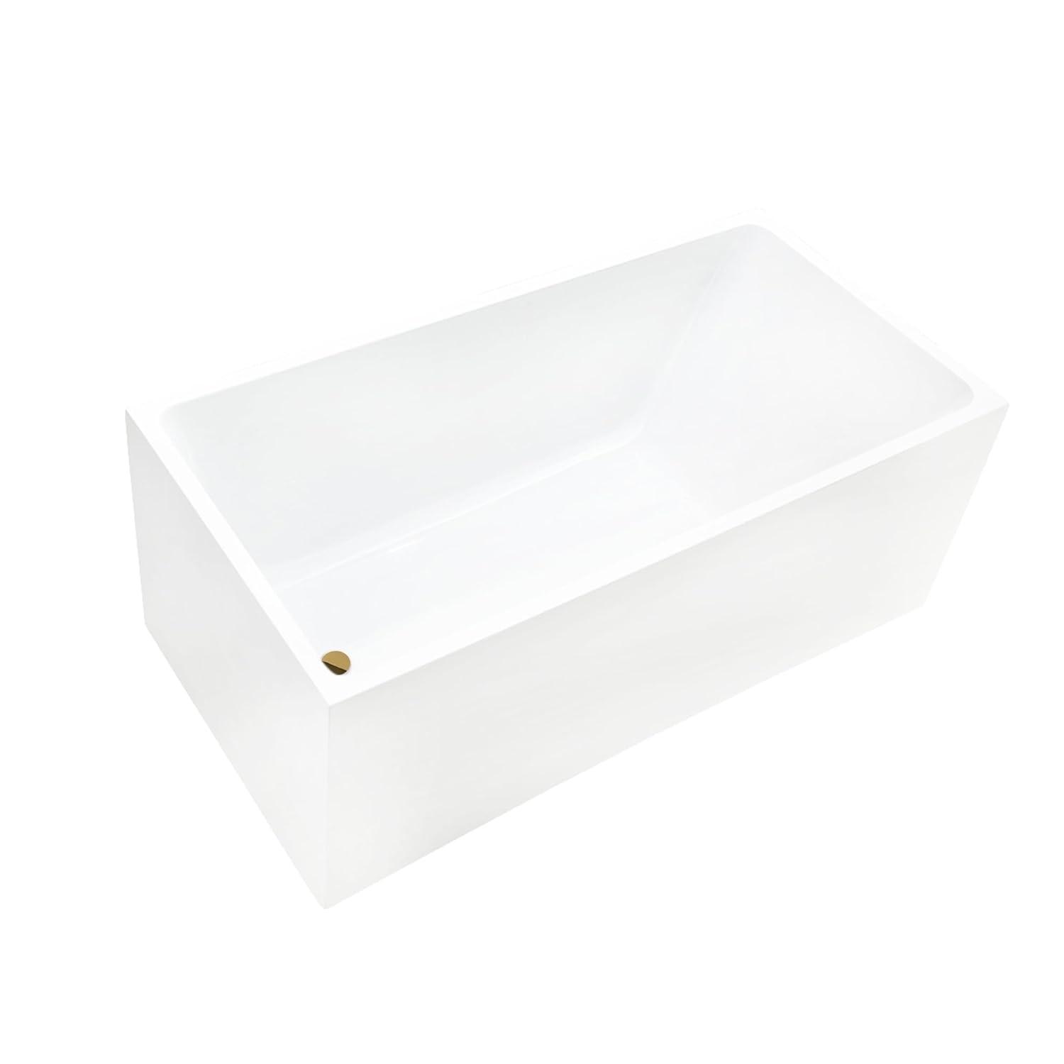 47" x 29" Freestanding Soaking Acrylic Bathtub