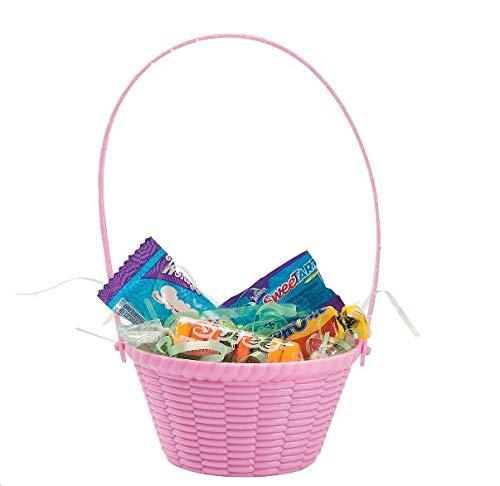 Mini Pastel Plastic Kids' Easter Storage Baskets - 12 Pieces