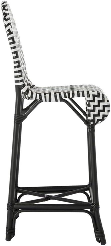 Tilden Barstool - Black/White - Safavieh